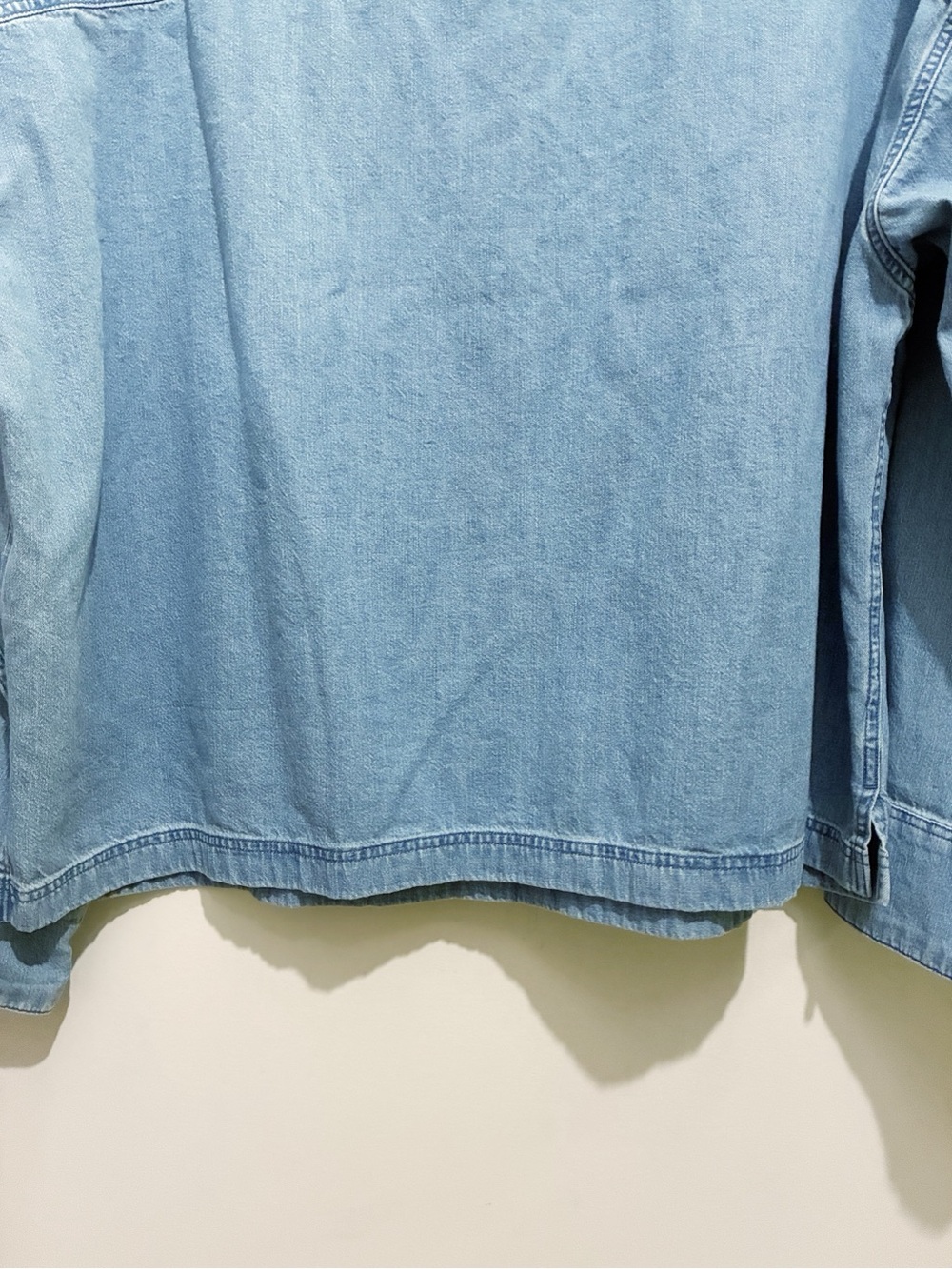 Uniqlo Denim Longsleeve Shirt Size Large Loose Boxy Fit - Picture 7 of 12